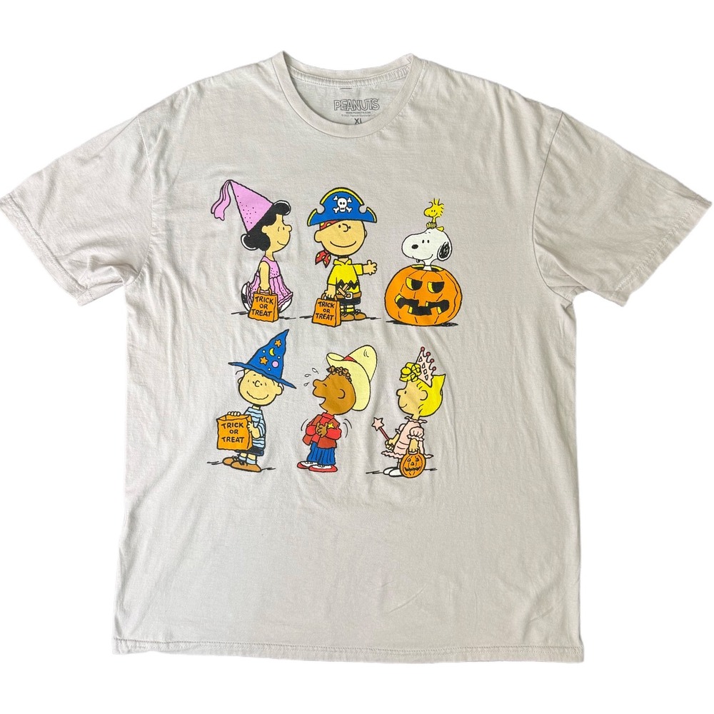 Peanuts Halloween T-Shirt XL Snoopy‎ Charlie Brown Trick or Treat